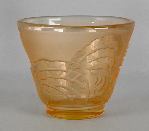 Muller Freres light amber art glass 1754e2