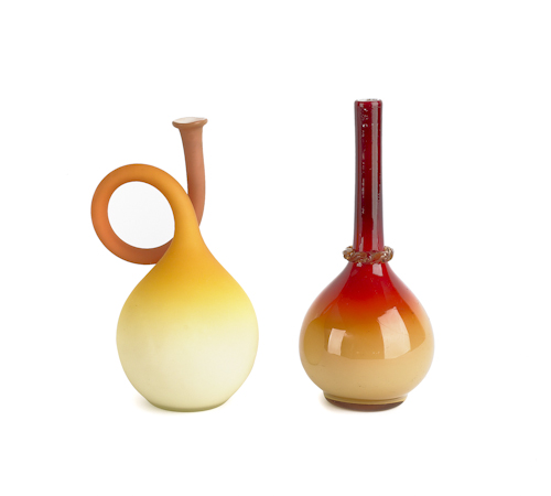 Two peachblow vases one with a 1754f1