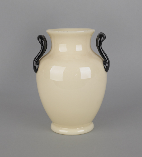 Steuben pale yellow jade vase with