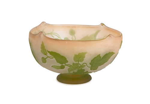 Galle cameo glass bowl 4 1 2 h  175503