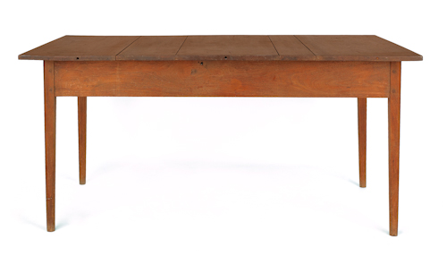 Walnut farm table early 19th c  17550e