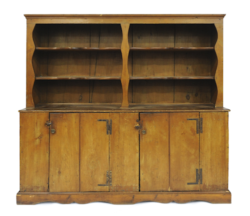 Large pine open top cupboard 19th 175524