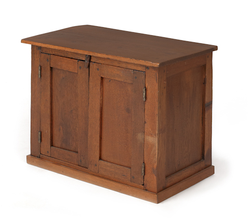 Walnut table top cabinet 19th c.