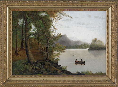Adirondack oil on canvas landscape 19th