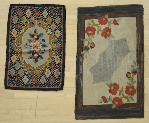 Two American hooked rugs. ?