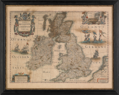 Hand colored lithograph map titled 175614