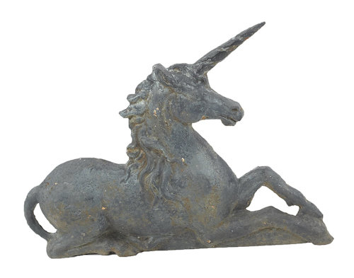 Cast iron unicorn late 19th c.