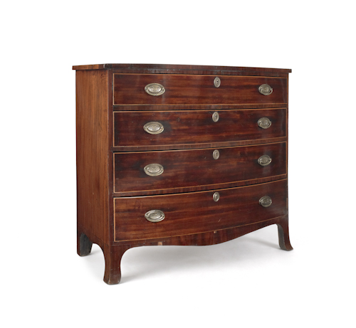 George III mahogany bowfront chest 175633