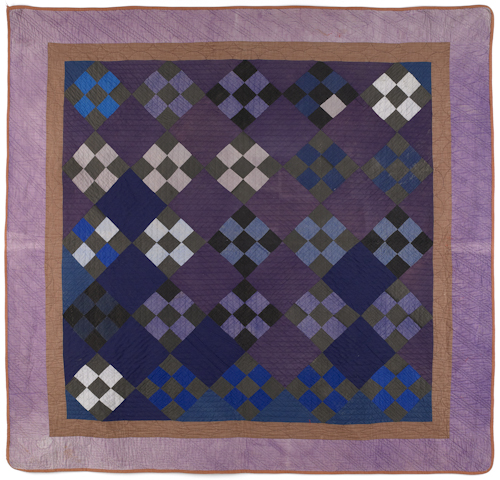 Amish nine patch quilt early 20th 175630