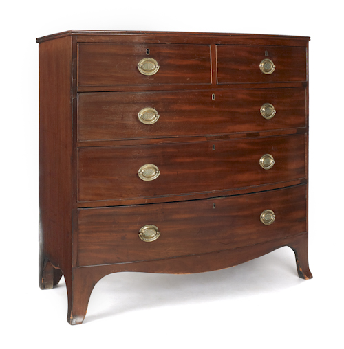 George III mahogany bowfront chest 17563c