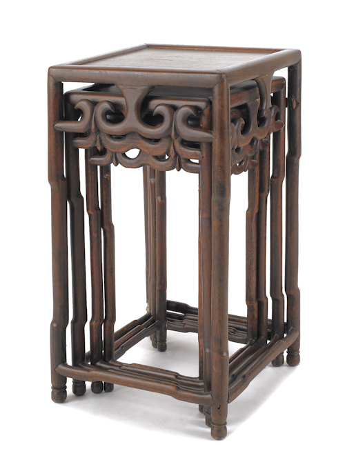 Four Chinese hardwood nesting tables 17563d