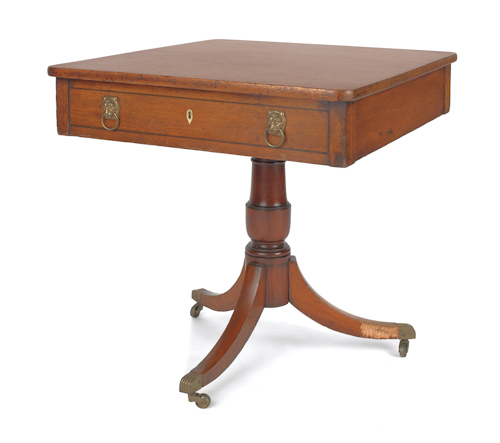 English regency mahogany center table