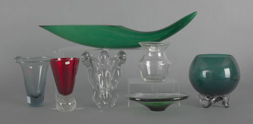 Collection of art glass to include 17565c