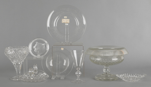 Collection of colorless glass to