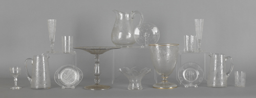 Collection of etched colorless 175664