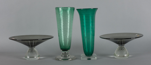 Four pieces of Erickson art glass