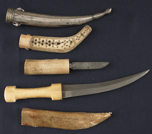 Greek bone handled dagger together with