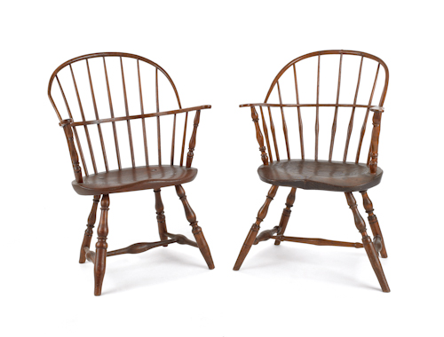 Two Pennsylvania Windsor chairs 1756c1