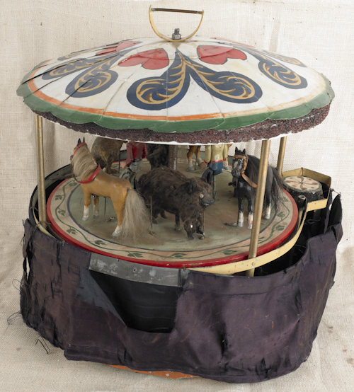 Painted metal and wood carousel 1756c7