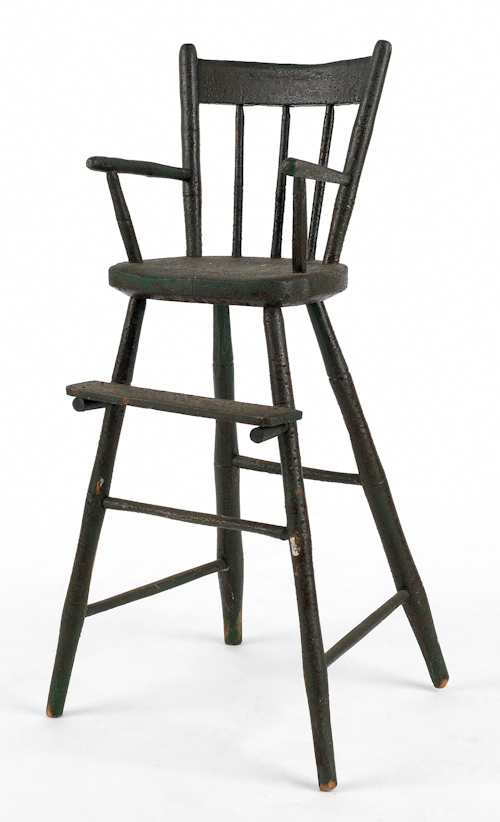 Painted childs highchair 19th c. 36