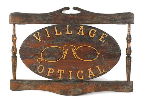 Village Optical painted wood trade 1756ed