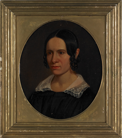 Oil on canvas portrait of a lady