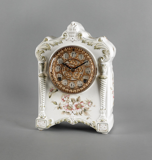 Ansonia porcelain mantel clock ca. 1900