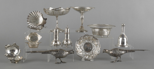 Collection of sterling silver and plate