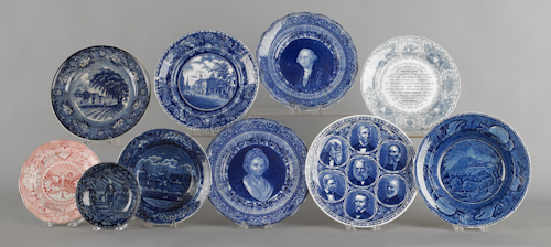 Three historic blue Staffordshire 17577a