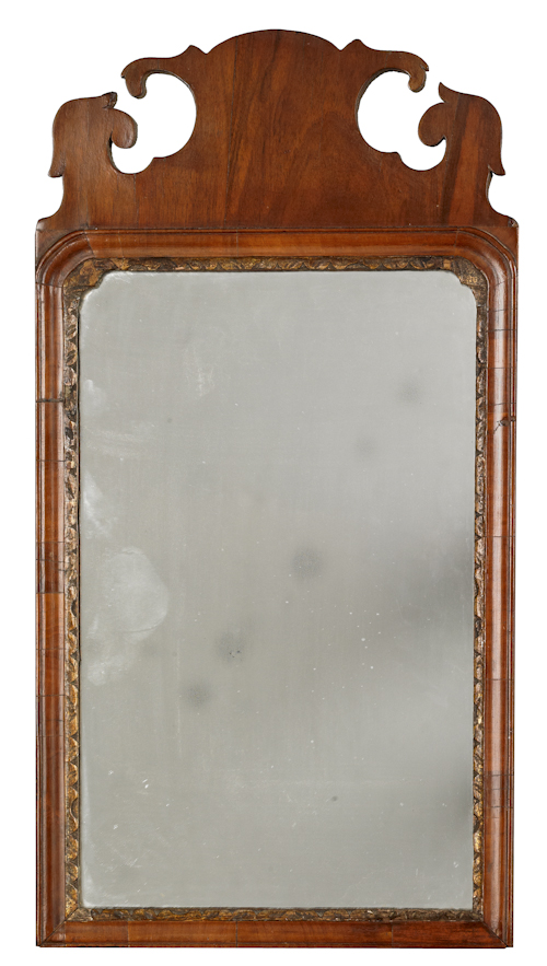 Queen Anne mahogany looking glass