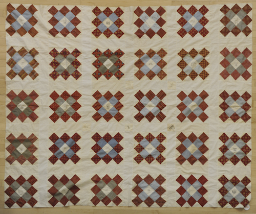 Two pieced and appliqué quilt