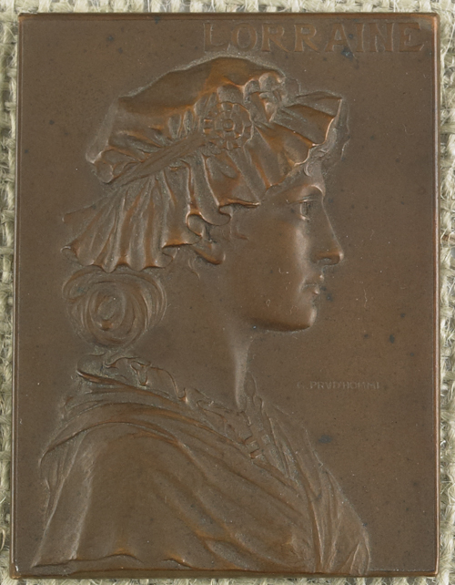 Bronze WWI commemorative plaque 1757b3