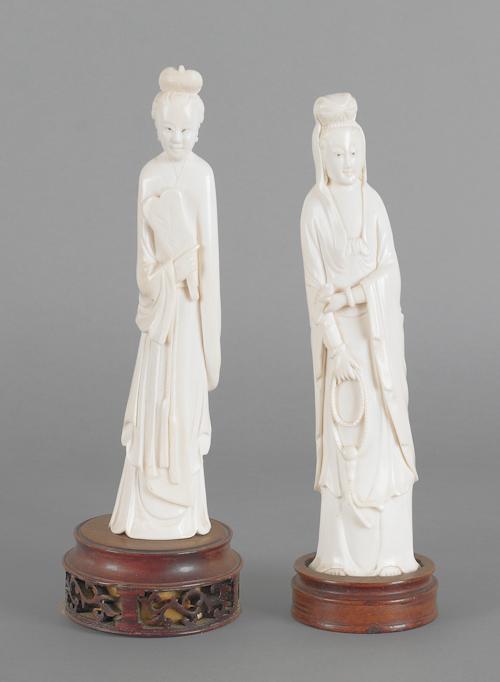 Two Chinese carved ivory figures 8