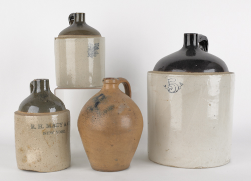 Four American stoneware jugs to 1757b7