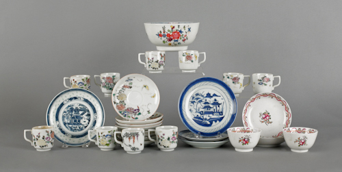 Group of Chinese export porcelain 19th