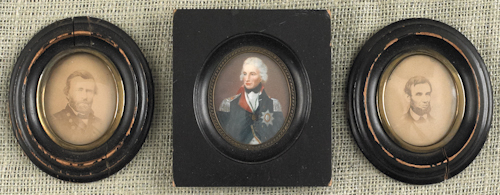 Miniature watercolor on ivory portrait 1757d4