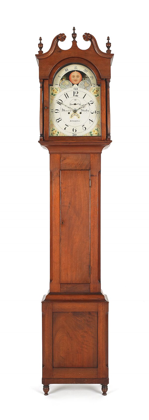 Pennsylvania walnut tall case clock 175806