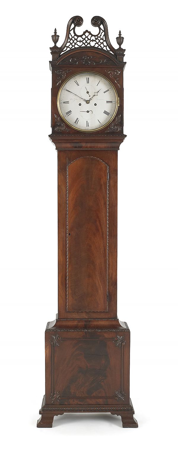 George III mahogany tall case clock 175827