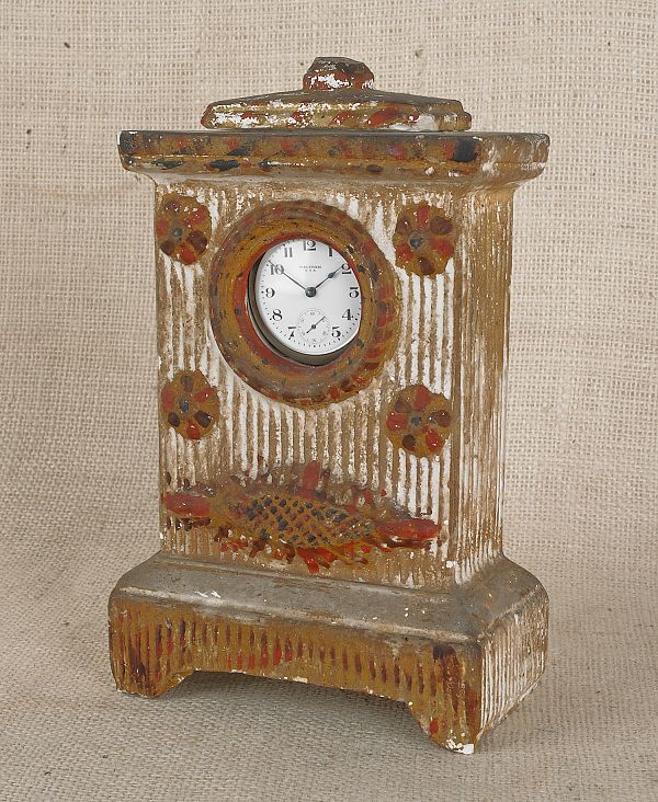 Pennsylvania chalkware watch hutch 19th