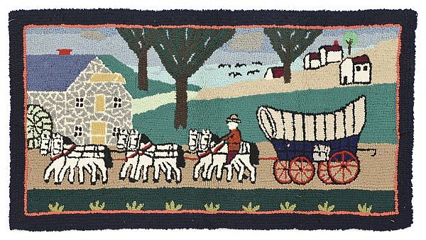 Pennsylvania hooked rug early mid 175854