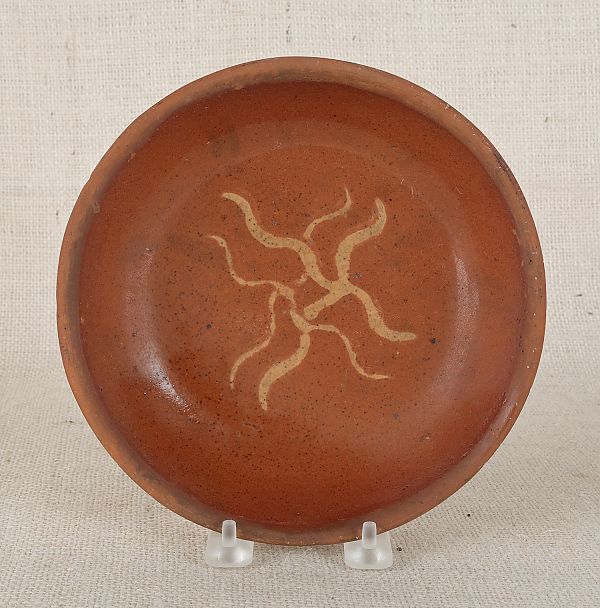 Pennsylvania redware shallow bowl 175879