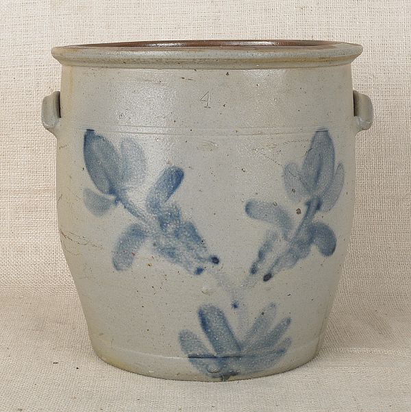 Pennsylvania four-gallon stoneware crock