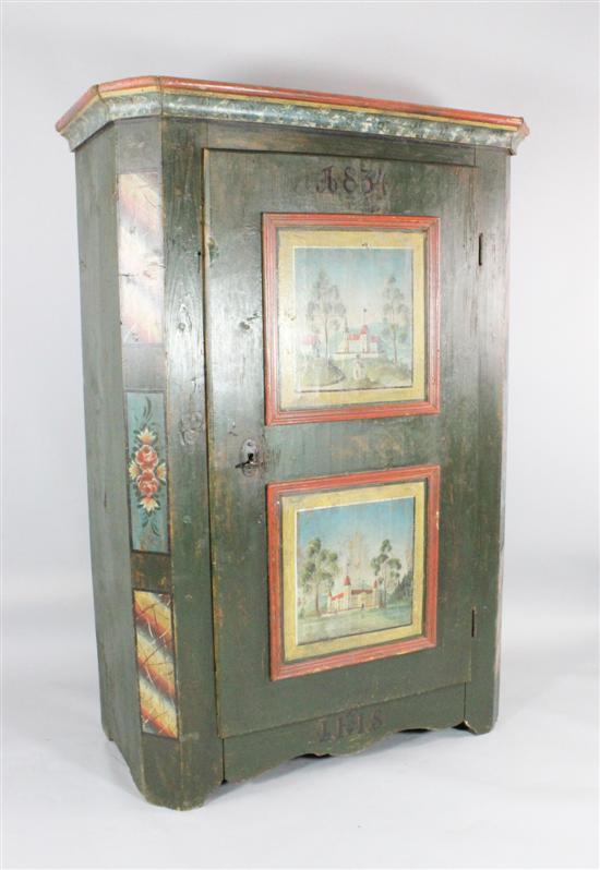 A painted pine cupboard East European 173184