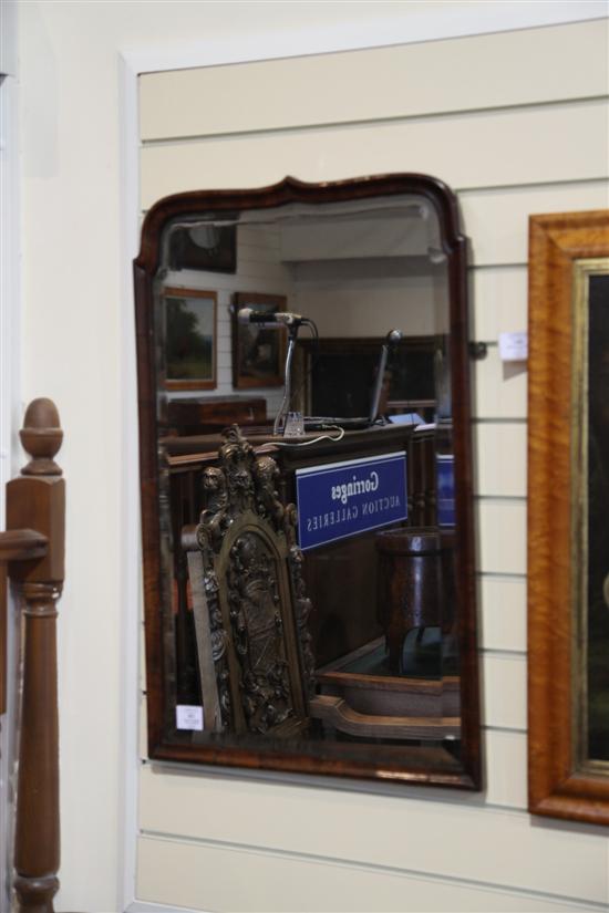 A George I walnut frame wall mirror