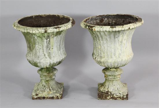 A pair of Victorian cast iron fluted 173190