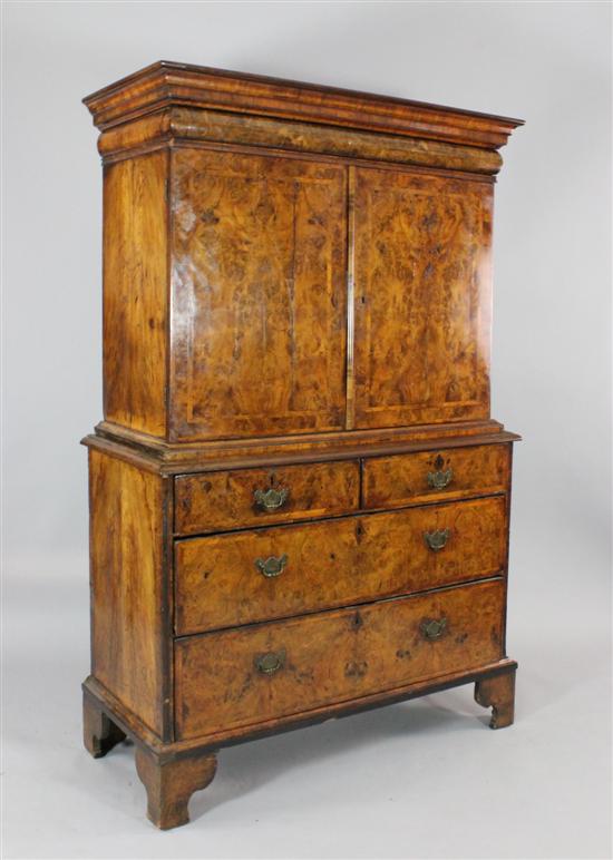 An early 18th century burr walnut