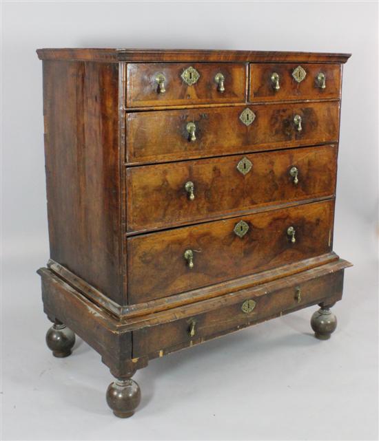 An early 18th century walnut and 1731a4