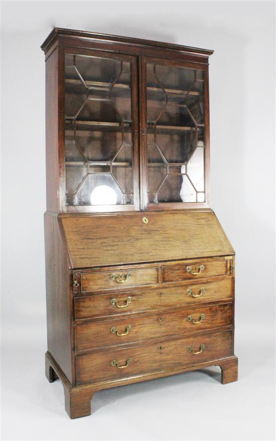 A George III mahogany bureau bookcase 1731b8
