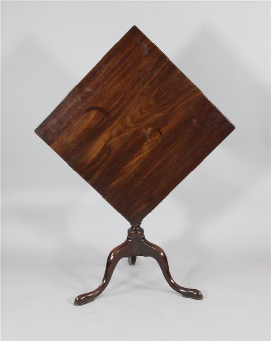 A George III mahogany square tilt