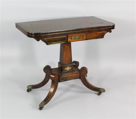 A Regency brass inlaid rosewood 1731cb